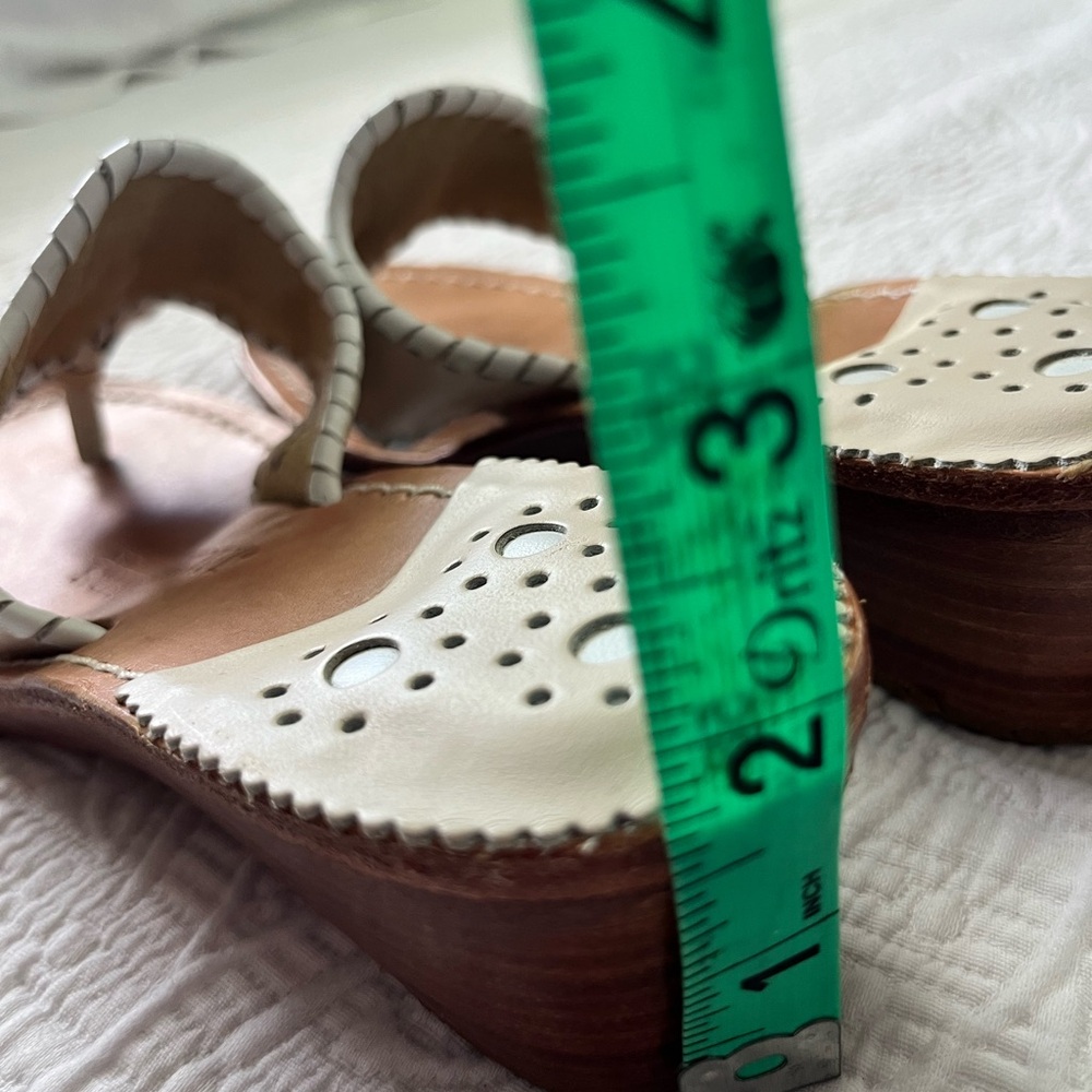Jack Rogers Cream and Tan Wedges size 6 made in USA - Picture 5 of 5